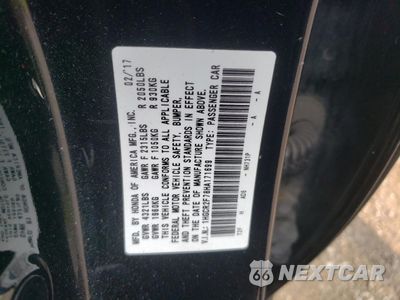 Zdjęcie 12 z 14 samochodu: 2017 HONDA ACCORD EX VIN:1HGCR2F78HA171699 - miniatura