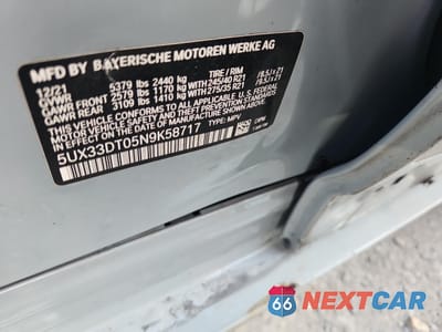 Zdjęcie 13 z 14 samochodu: 2022 BMW X4 XDRIVE30I VIN:5UX33DT05N9K58717 - miniatura