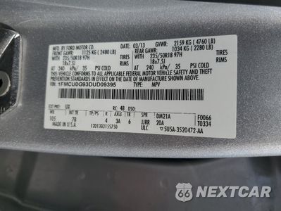 Zdjęcie 14 z 16 samochodu: 2013 FORD ESCAPE SE VIN:1FMCU0G93DUD09395 - miniatura