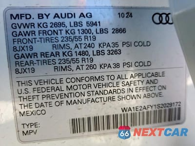 Zdjęcie 13 z 13 samochodu: 2025 AUDI Q5 E PREMIUM PLUS 55 VIN:WA1E2AFY1S2029172 - miniatura