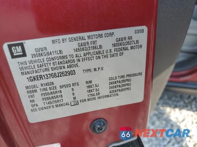 Zdjęcie 13 z 15 samochodu: 2008 GMC ACADIA SLE VIN:1GKER13768J262903 - miniatura
