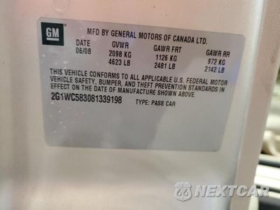 Zdjęcie 12 z 12 samochodu: 2008 CHEVROLET IMPALA LT VIN:2G1WC583081339198 - miniatura