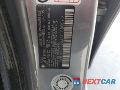 Zdjęcie 12 z 12 samochodu: 2006 BMW 525 I VIN:WBANE53536CK80562 - miniatura