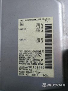 Zdjęcie 12 z 14 samochodu: 2011 NISSAN ALTIMA BASE VIN:1N4AL2AP0BC163449 - miniatura