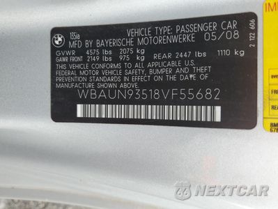 Zdjęcie 12 z 14 samochodu: 2008 BMW 135 I VIN:WBAUN93518VF55682 - miniatura