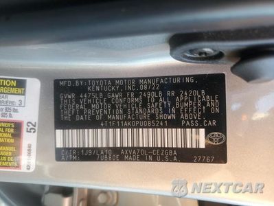 Zdjęcie 12 z 12 samochodu: 2023 TOYOTA CAMRY XLE VIN:4T1F11AK0PU085241 - miniatura