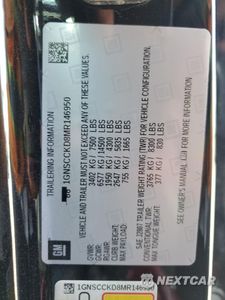 Zdjęcie 13 z 13 samochodu: 2021 CHEVROLET SUBURBAN C1500 LT VIN:1GNSCCKD8MR146950 - miniatura