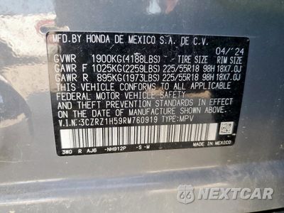 Zdjęcie 12 z 15 samochodu: 2024 HONDA HR-V SPORT VIN:3CZRZ1H59RM760919 - miniatura