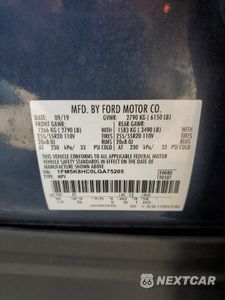 Zdjęcie 13 z 14 samochodu: 2020 FORD EXPLORER PLATINUM VIN:1FM5K8HC0LGA75205 - miniatura