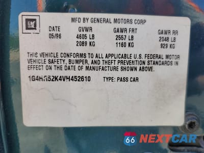 Zdjęcie 12 z 12 samochodu: 1997 BUICK LESABRE LIMITED VIN:1G4HR52K4VH452610 - miniatura