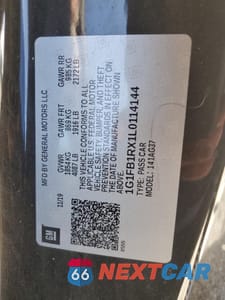 Zdjęcie 12 z 15 samochodu: 2020 CHEVROLET CAMARO LS VIN:1G1FB1RX1L0114144 - miniatura