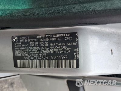 Zdjęcie 12 z 12 samochodu: 1996 BMW 328 I AUTOMATIC VIN:WBACD4323TAV41397 - miniatura