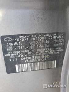 Zdjęcie 12 z 14 samochodu: 2011 HYUNDAI ELANTRA GLS VIN:KMHDH4AE6BU090886 - miniatura