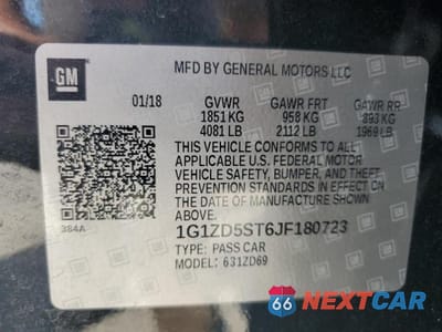 Zdjęcie 12 z 12 samochodu: 2018 CHEVROLET MALIBU LT VIN:1G1ZD5ST6JF180723 - miniatura