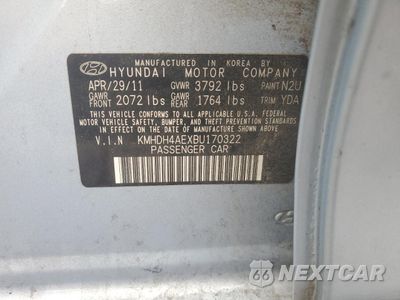 Zdjęcie 12 z 14 samochodu: 2011 HYUNDAI ELANTRA GLS VIN:KMHDH4AEXBU170322 - miniatura