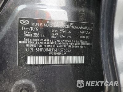 Zdjęcie 12 z 12 samochodu: 2020 HYUNDAI ELANTRA SEL VIN:5NPD84LF6LH576653 - miniatura