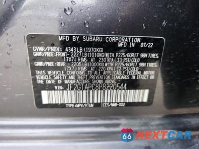 Zdjęcie 13 z 13 samochodu: 2023 SUBARU CROSSTREK PREMIUM VIN:JF2GTAPC8P8220544 - miniatura