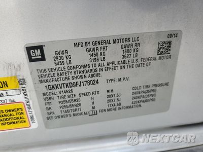 Zdjęcie 13 z 15 samochodu: 2015 GMC ACADIA DENALI VIN:1GKKVTKD9FJ178024 - miniatura