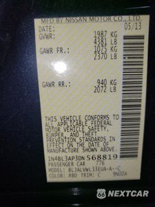 Zdjęcie 12 z 12 samochodu: 2013 NISSAN ALTIMA 3.5S VIN:1N4BL3AP3DN568819 - miniatura