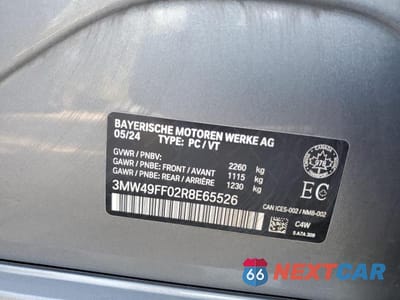 Zdjęcie 13 z 13 samochodu: 2024 BMW M340XI VIN:3MW49FF02R8E65526 - miniatura