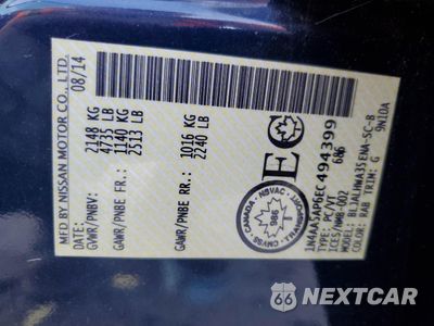 Zdjęcie 13 z 13 samochodu: 2014 NISSAN MAXIMA S VIN:1N4AA5AP6EC494399 - miniatura