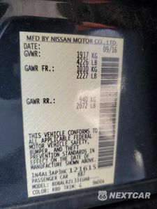 Zdjęcie 12 z 12 samochodu: 2017 NISSAN ALTIMA 2.5 VIN:1N4AL3AP3HC121615 - miniatura