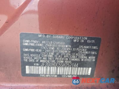 Zdjęcie 13 z 13 samochodu: 2025 SUBARU CROSSTREK PREMIUM VIN:JF2GUHDC5SH252144 - miniatura