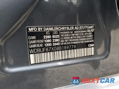 Zdjęcie 12 z 12 samochodu: 2008 MERCEDES-BENZ E 350 4MATIC VIN:WDBUF87X08B189779 - miniatura