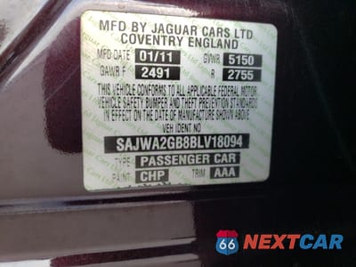 Zdjęcie 12 z 14 samochodu: 2011 JAGUAR XJL VIN:SAJWA2GB8BLV18094 - miniatura