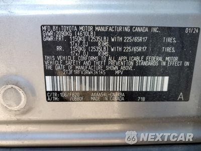 Zdjęcie 13 z 13 samochodu: 2024 TOYOTA RAV4 LE VIN:2T3F1RFV3RW434145 - miniatura