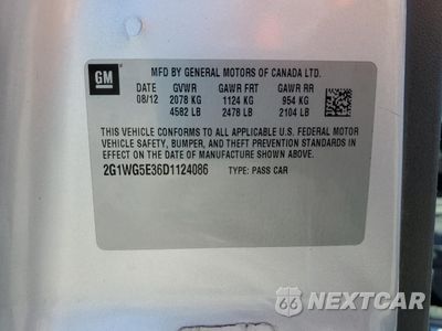 Zdjęcie 12 z 12 samochodu: 2013 CHEVROLET IMPALA LT VIN:2G1WG5E36D1124086 - miniatura