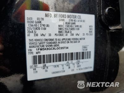 Zdjęcie 13 z 16 samochodu: 2020 FORD EXPLORER ST VIN:1FM5K8GC8LGC05734 - miniatura