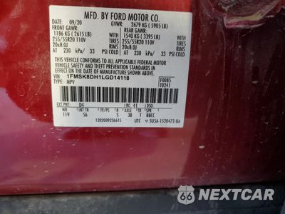 Zdjęcie 13 z 16 samochodu: 2020 FORD EXPLORER XLT VIN:1FMSK8DH1LGD14118 - miniatura