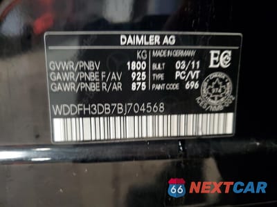 Zdjęcie 13 z 13 samochodu: 2011 MERCEDES-BENZ B200 VIN:WDDFH3DB7BJ704568 - miniatura