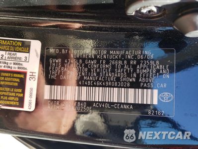 Zdjęcie 12 z 12 samochodu: 2009 TOYOTA CAMRY BASE VIN:4T4BE46K49R083028 - miniatura