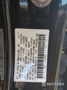 Zdjęcie 12 z 15 samochodu: 2017 HONDA ACCORD EX VIN:1HGCR2F7XHA262179 - miniatura