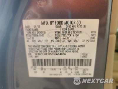 Zdjęcie 13 z 13 samochodu: 2012 FORD ESCAPE LIMITED VIN:1FMCU0EG5CKA84036 - miniatura