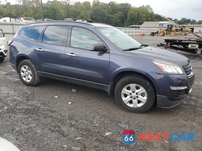 Czwarte zdjęcie samochodu z boku: 2014 CHEVROLET TRAVERSE LS VIN:1GNKRFED6EJ151334 - miniatura