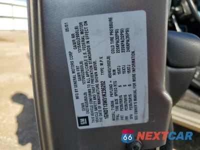 Zdjęcie 12 z 12 samochodu: 2001 CHEVROLET BLAZER VIN:1GNDT13W31K236282 - miniatura