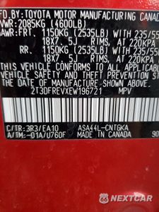 Zdjęcie 12 z 12 samochodu: 2014 TOYOTA RAV4 LIMITED VIN:2T3DFREVXEW196721 - miniatura