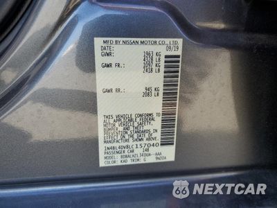 Zdjęcie 12 z 14 samochodu: 2020 NISSAN ALTIMA SV VIN:1N4BL4DV8LC157040 - miniatura
