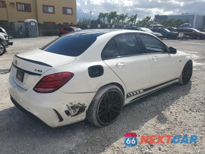Trzecie zdjęcie samochodu z tyłu: 2016 MERCEDES-BENZ C 450 4MATIC AMG VIN:55SWF6EB1GU137383 - miniatura