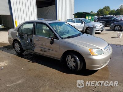 Czwarte zdjęcie samochodu z boku: 2001 HONDA CIVIC EX VIN:1HGES26701L044551 - miniatura
