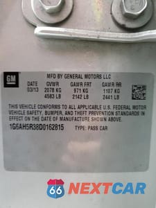 Zdjęcie 12 z 12 samochodu: 2013 CADILLAC ATS LUXURY VIN:1G6AH5R38D0162815 - miniatura