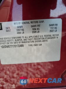 Zdjęcie 12 z 13 samochodu: 2007 CADILLAC STS VIN:1G6DW677170172489 - miniatura