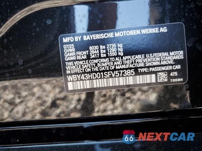 Zdjęcie 13 z 15 samochodu: 2025 BMW I4 XDRIVE 40 VIN:WBY43HD01SFV57385 - miniatura