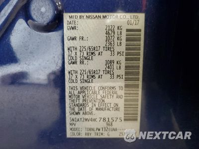 Zdjęcie 14 z 17 samochodu: 2017 NISSAN ROGUE SV VIN:5N1AT2MV4HC781575 - miniatura