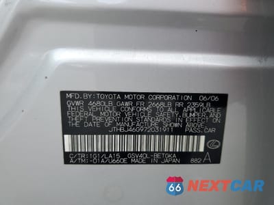 Zdjęcie 13 z 15 samochodu: 2007 LEXUS ES 350 VIN:JTHBJ46G972031911 - miniatura