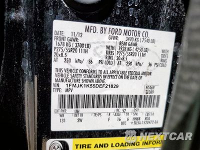 Zdjęcie 13 z 15 samochodu: 2013 FORD EXPEDITION EL LIMITED VIN:1FMJK1K55DEF21829 - miniatura