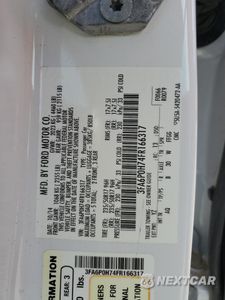 Zdjęcie 12 z 14 samochodu: 2015 FORD FUSION SE VIN:3FA6P0H74FR166317 - miniatura